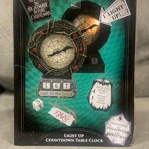 🎄Nightmare before Christmas 🎄Light up countdown table clock with Missing Sign